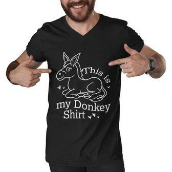 Donkey Funny Saying Cute Mule Farm Animal Gift Men V-Neck Tshirt - Monsterry AU
