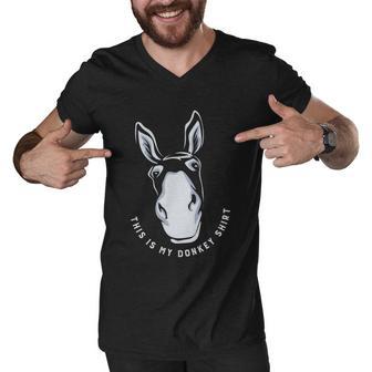 Donkey Funny Saying Cute Mule Farm Animal Gift V2 Men V-Neck Tshirt - Monsterry AU