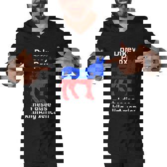 Donkey Pox Donkey Political Funny Satire Graphic Design Printed Casual Daily Basic Men V-Neck Tshirt - Thegiftio UK