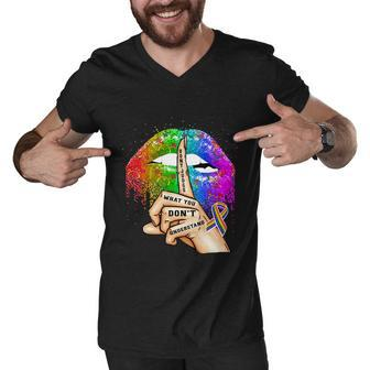 Dont Judge What You Dont Understand Lgbt Pride Lips Men V-Neck Tshirt - Monsterry CA