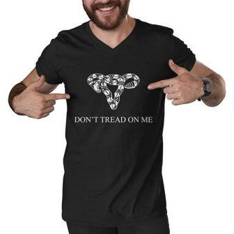 Dont Tread On Me Uterus Flag Tshirt Men V-Neck Tshirt - Monsterry DE