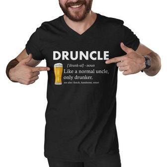 Druncle Funny Uncle Definition See Also Funcle Tshirt Men V-Neck Tshirt - Monsterry