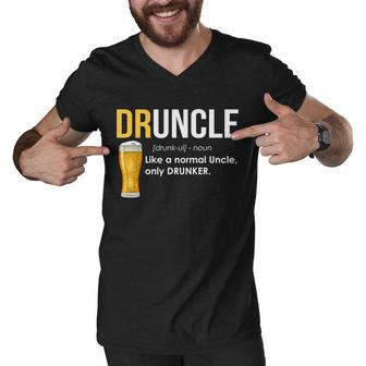 Druncle Like A Normal Uncle Only Drunker Tshirt Men V-Neck Tshirt - Monsterry