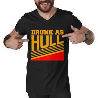 Drunk As Hull Logo Men V-Neck Tshirt - Monsterry CA
