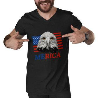 Eagle Mullet 4Th Of July Usa American Flag Merica Gift V11 Men V-Neck Tshirt - Monsterry