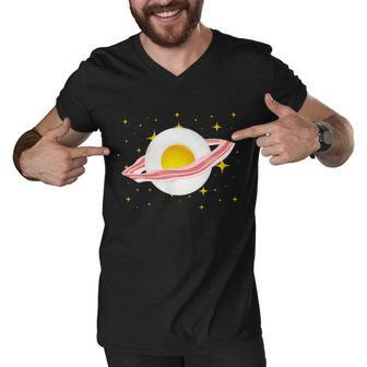 Egg Bacon Planet Men V-Neck Tshirt - Monsterry