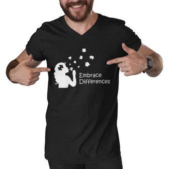 Embrace Differences Men V-Neck Tshirt - Monsterry AU