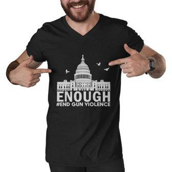 Enough End Gun Violence Awareness Day Wear Orange White House Gun Reform Now Men V-Neck Tshirt - Thegiftio UK