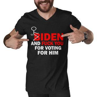 F Biden And FuK You For Voting For Him Men V-Neck Tshirt - Monsterry UK