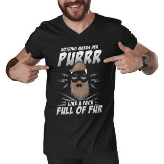 Face Full Of Fur Men V-Neck Tshirt - Seseable