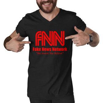 Fake News Network Ffn We Invent You Believe Donald Trump Men V-Neck Tshirt - Monsterry