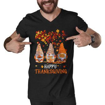 Fall Pumpkin Thanksgiving Fall Vibes Pumpkin Spice Thankful V3 Men V-Neck Tshirt - Thegiftio UK