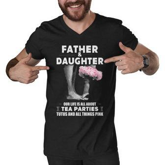 Father & Daughter - All Things Pink Men V-Neck Tshirt - Seseable