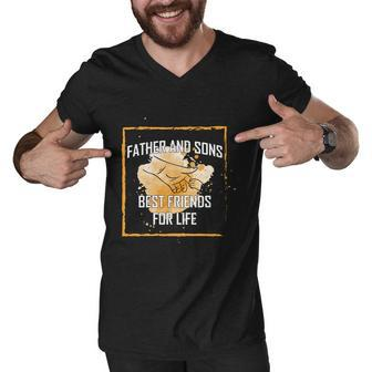 Father And Sons Best Friends For Life Fathers Day Gifts Graphic Design Printed Casual Daily Basic Men V-Neck Tshirt - Thegiftio UK