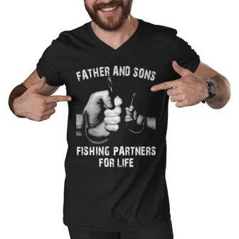 Father & Sons - Fishing Partners Men V-Neck Tshirt - Seseable