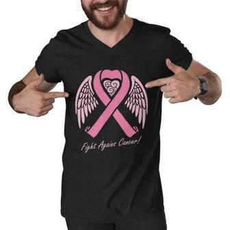 Fight Against Breast Cancer V2 Men V-Neck Tshirt - Monsterry UK