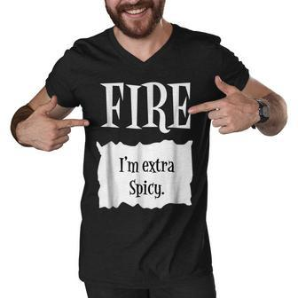 Fire - Hot Packet Halloween Taco Costume Men V-Neck Tshirt - Thegiftio UK