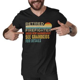 Firefighter Retired Firefighter Funny Retirement Fun Saying Men V-Neck Tshirt - Seseable
