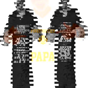 Firefighter Retired Firefighter Professional Papa_ V2 Men V-Neck Tshirt - Seseable