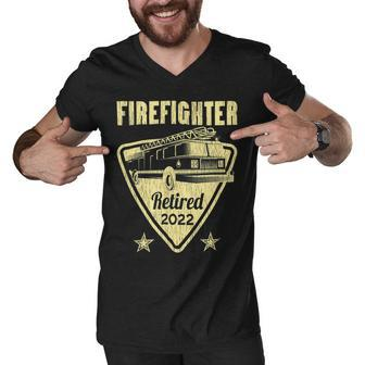 Firefighter Retired Firefighter Retirement Men V-Neck Tshirt - Seseable