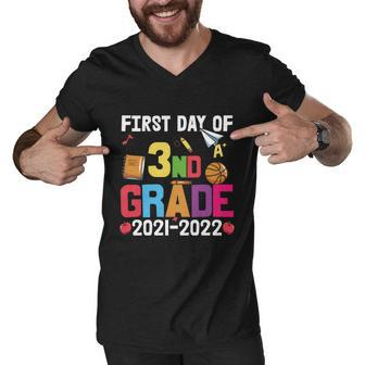 First Day Of 3Rd Grade Back To School Men V-Neck Tshirt - Monsterry