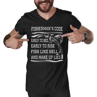 Fishermans Code Men V-Neck Tshirt - Seseable