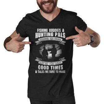 Fishing Buddies & Hunting Pals Men V-Neck Tshirt - Seseable