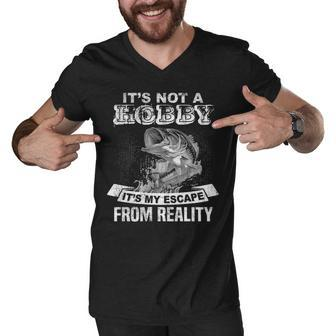 Fishing - Escape From Reality Men V-Neck Tshirt - Seseable