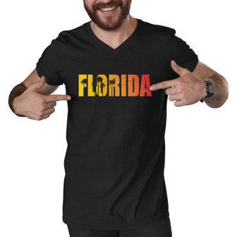 Florida Sunshine Logo Men V-Neck Tshirt - Monsterry UK