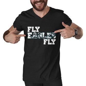 Fly Eagles Fly V2 Men V-Neck Tshirt - Monsterry AU