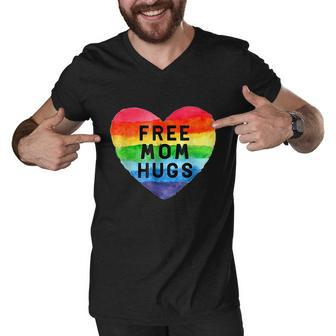 Free Mom Hugs Free Mom Hugs Inclusive Pride Lgbtqia Men V-Neck Tshirt - Monsterry CA