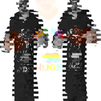 Free Mom Hugs Tshirts Pride Month Shirt Mama Bear Lgbt – Unisex Blacks Men V-Neck Tshirt - Thegiftio