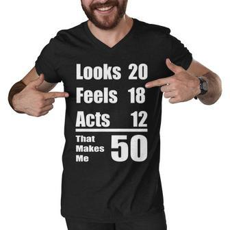 Funny 50Th Birthday Fifty Years Tshirt Men V-Neck Tshirt - Monsterry UK