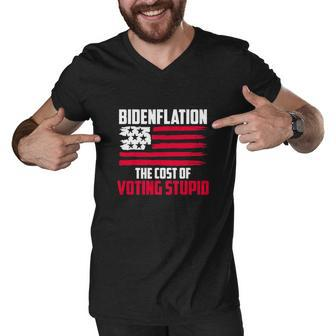 Funny Bidenflation The Cost Of Voting Stupid Anti Biden Men V-Neck Tshirt - Monsterry