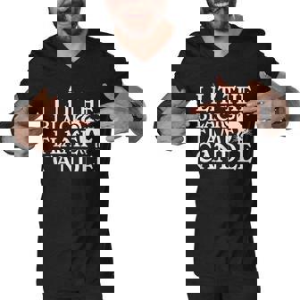 Funny I Lit The Black Flame Candle Halloween Men V-Neck Tshirt - Thegiftio