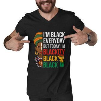 Funny Juneteenth Im Blackity Black Woman African American Graphic Design Printed Casual Daily Basic Men V-Neck Tshirt - Thegiftio UK