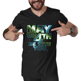 Funny May The 4Th Be With You Tshirt Men V-Neck Tshirt - Monsterry UK