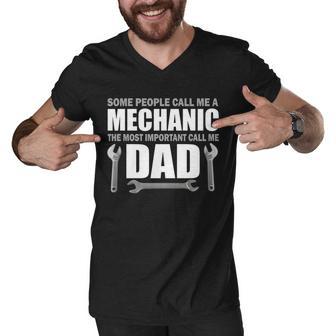 Funny Mechanic Dad Tshirt Men V-Neck Tshirt - Monsterry DE