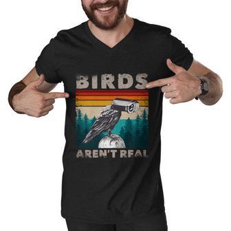 Funny Meme Birds Surveillance Truther Cctv Bird Arent Real Gift Men V-Neck Tshirt - Monsterry DE