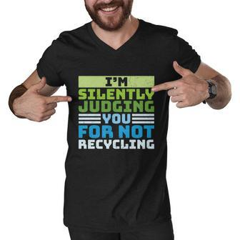 Funny Recycling Slogan America Recycles Day Earth Day Men V-Neck Tshirt - Monsterry DE