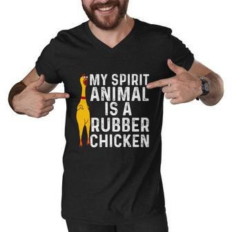 Funny Rubber Chicken Gift Men Women Rubber Chicken Costume Gift Men V-Neck Tshirt - Monsterry DE