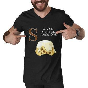 Funny Spotted Dick Pastry Chef British Dessert Gift For Men Women Men V-Neck Tshirt - Monsterry DE