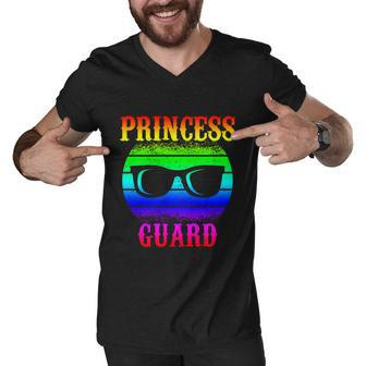 Funny Tee For Fathers Day Princess Guard Of Daughters Gift Men V-Neck Tshirt - Monsterry CA