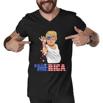 Funny Trump Salt Merica Freedom 4Th Of July Tshirt Gifts Men V-Neck Tshirt - Monsterry