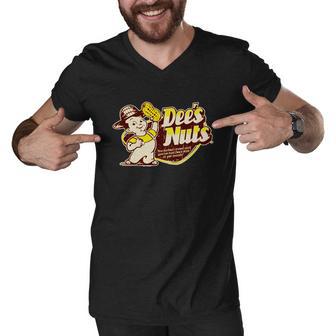 Funny Vintage Dees Nuts Logo Men V-Neck Tshirt - Monsterry