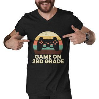 Game On 3Rd Grade Gamer Back To School First Day Of School Men V-Neck Tshirt - Monsterry CA