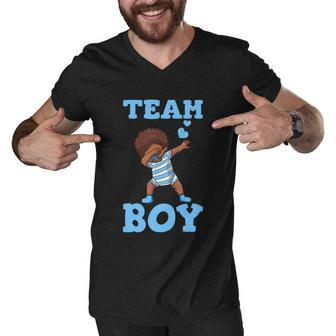 Gender Reveal Party Team Boy Men V-Neck Tshirt - Monsterry UK