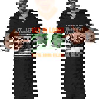 Get In Loser We’Re Going Killing Horror Characters Halloween Men V-Neck Tshirt - Thegiftio
