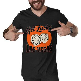 Get Lucky Las Vegas Men V-Neck Tshirt - Monsterry UK