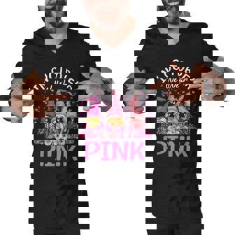 Gnomes Gnome In October We Wear Pink Breast Cancer Awareness Men V-Neck Tshirt - Thegiftio